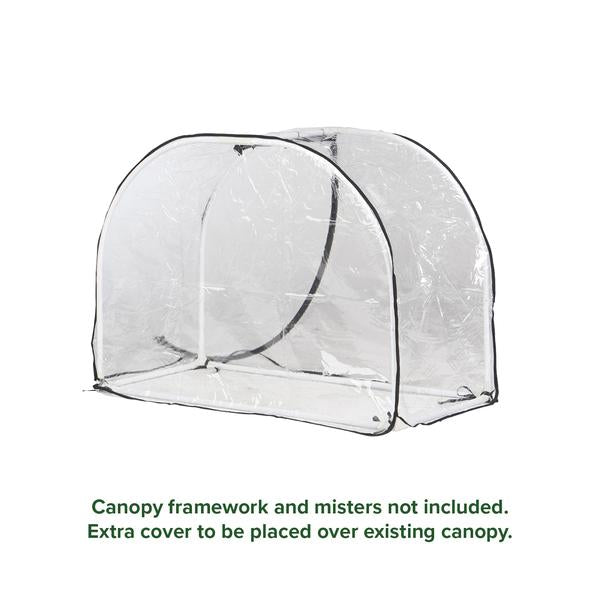 Small winter cover over canopy