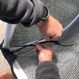 Shade cover tying to canopy